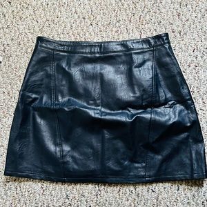 Zara faux leather mini skirt